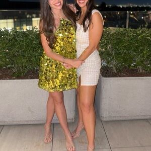 Princess Polly Green Sequin Mini Dress